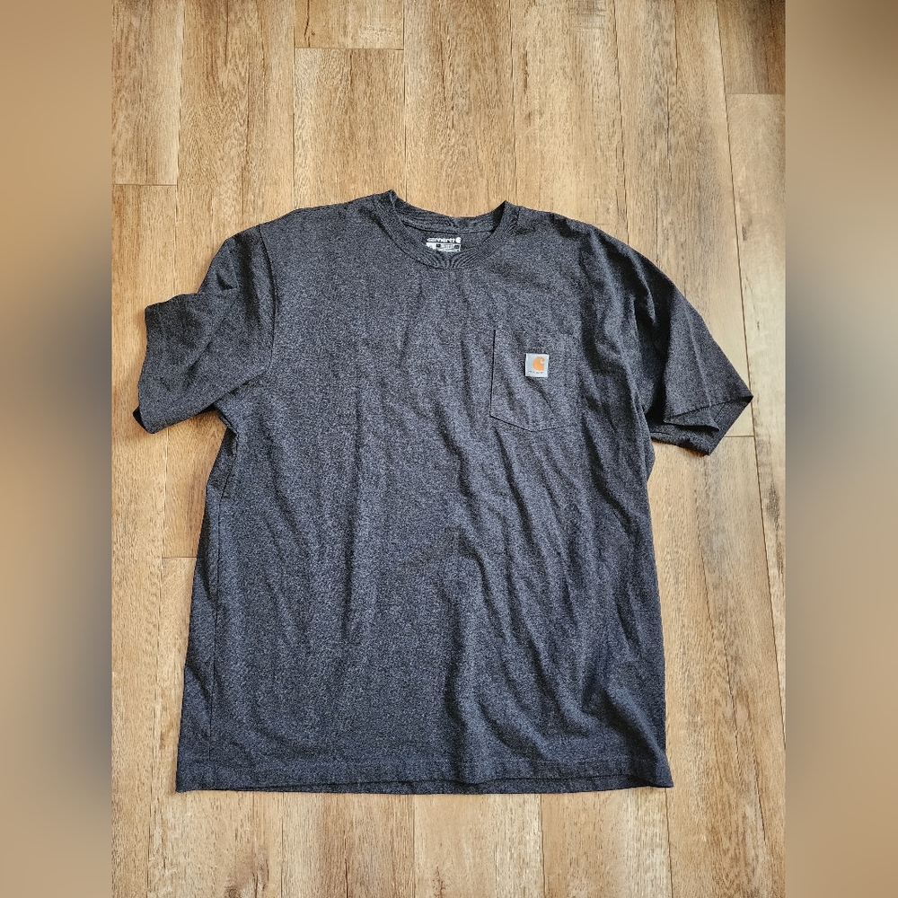 Lot Of 2 NEW Carhartt LOOSE + ORIGINAL Fit Gray T Shirt Pocket Men’s Sz XL - Picture 2 of 11